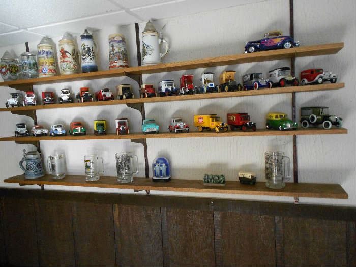 Collection of truck and car banks
