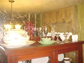 Soup Tureen, Milk Glass, Silver plate, Jadeite & Vases 