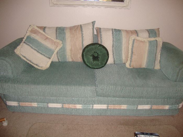 Aqua colored sofa -  we have 2 of them