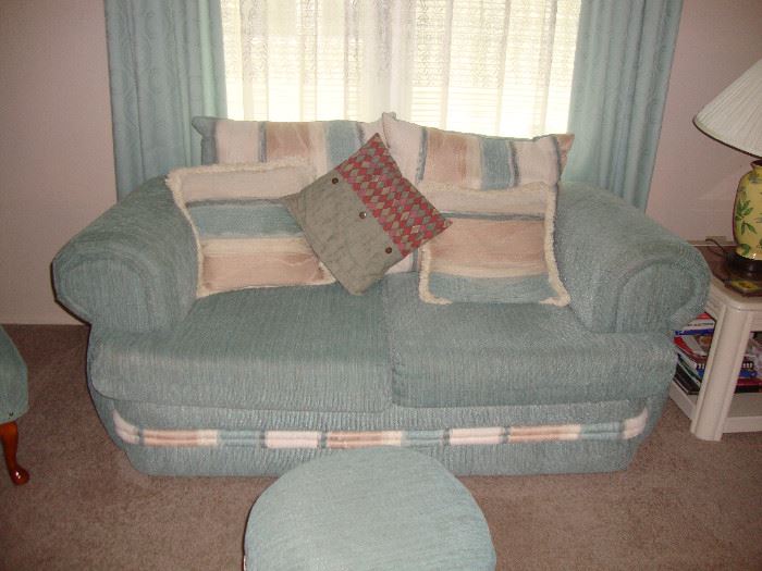 Aqua Colored Sofa 