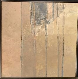 Cueni, Abstract I, oil on canvas, 49 x 49 in. as framed, circa 1979