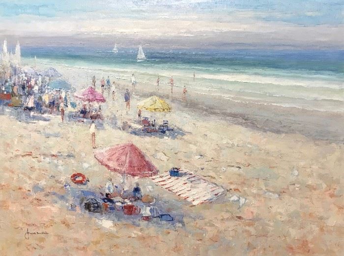 Beach, oil on canvas, 30 x 40 in.