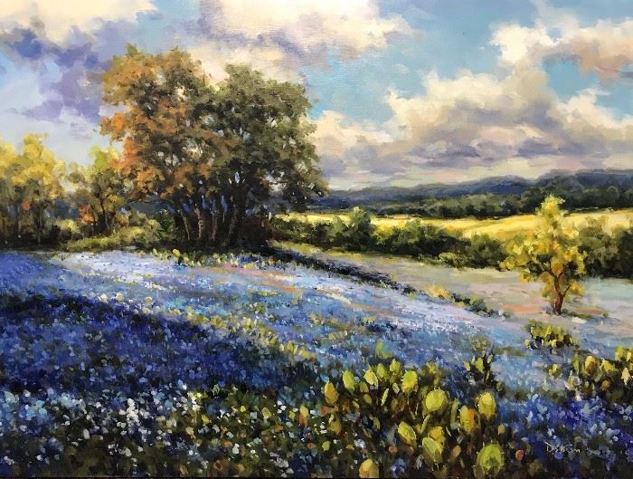 Bluebells, oil on canvas, 30 x 40 in.
