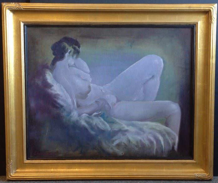 Karssas, Blue Nude, oil on canvas, 24 x 30 in.
