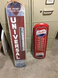 Antique Large Metal Thermometers