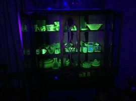 VASELINE Glass under Black Light