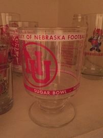 1967 Nebraska Sugar Bowl Glass