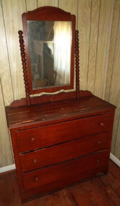 Vintage 3-drawer Dresser with Mirror