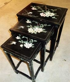 Vintage Oriental Nesting Tables