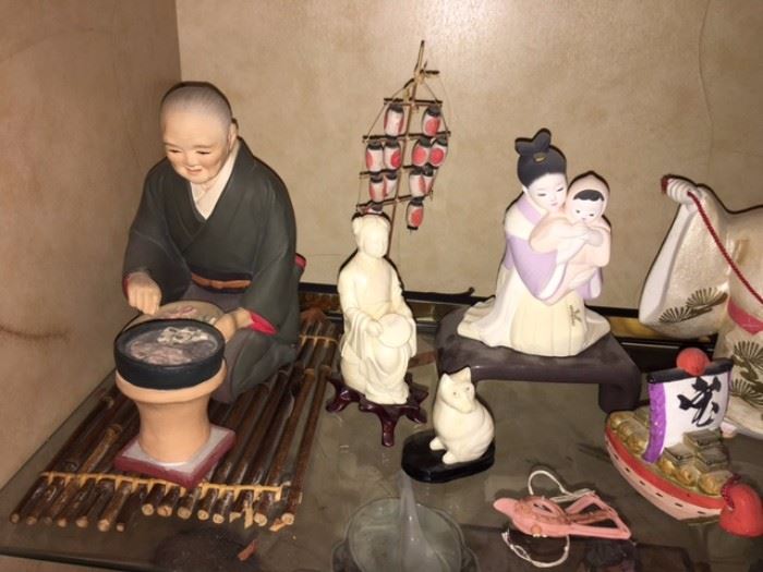 Porcelain statues from Japan