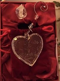 Waterford crystal heart ornament