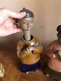 Japanese ceramic figures with removable heads