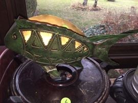 Metal fish planter