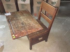 Vintage school desk