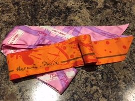 Hermes Paris neck tie scarves