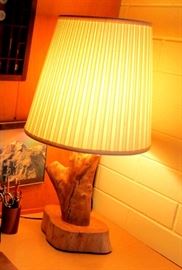 Teak stump lamp- set of three