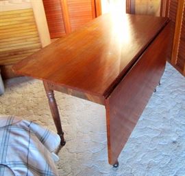 Gate leg table with folding teak top