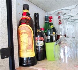 Full & Half Full Bottle & Crystal Goblet Collection