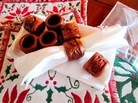 Teak napkin rings