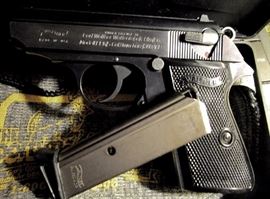  Walther PPK/S .Walther PPK/S .380 ACP  Interarms/S&W . This 1970 s  highly collectible and compact model was once the favorite of the diplomatic security services and is in perfect condition--possibly only test fired. This item will not be displayed in the open at the sale and is not available for sale to the public directly---Interested buyers/ will transfer to FFL Dealer for pick up and back ground check. Only Dealers  may purchase this item at point of sale.  FFL Licensees to bring a copy of their current FFL license and other ID forms and to inquire about this item. (Treasure Coast Estate Liquidators is an FFL holder and must comply with ATF Regulations)