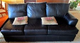   Black Leather sectional--(right end)  Immaculate condition