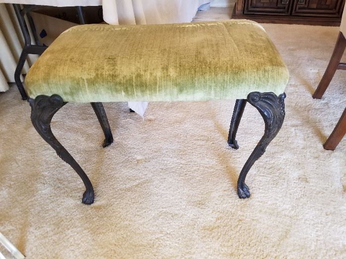 Foot Stool with Iron Legs