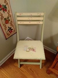 Cute hand painted folding chair!!