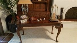 Wood Secretary Desk ... Lamps