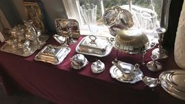 A collection of estate silver