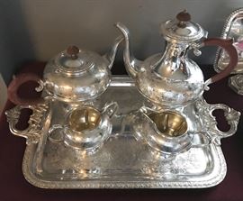 Gorgeous Scheffield English silver tea service