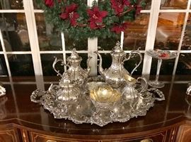 Read and Barton Winthrop silver tea service
Hand chased