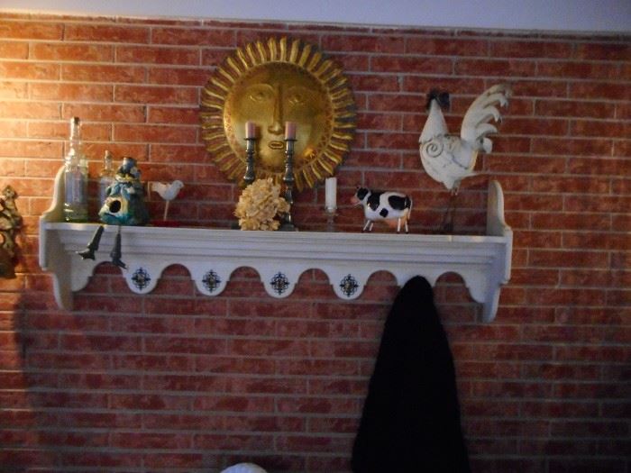 Vintage Shelf with Decorative Items