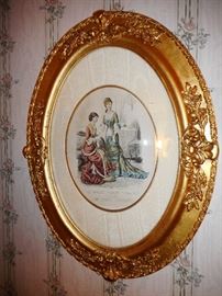 Fashion Woman of the 1800s Frame Ornate Gold