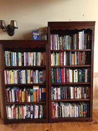 Book shelves w/books; brain research, occupational/hand therapy,  writing, mastering the spoken word...