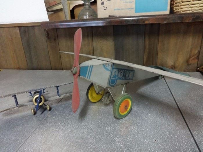 Early rubber band driven airplane