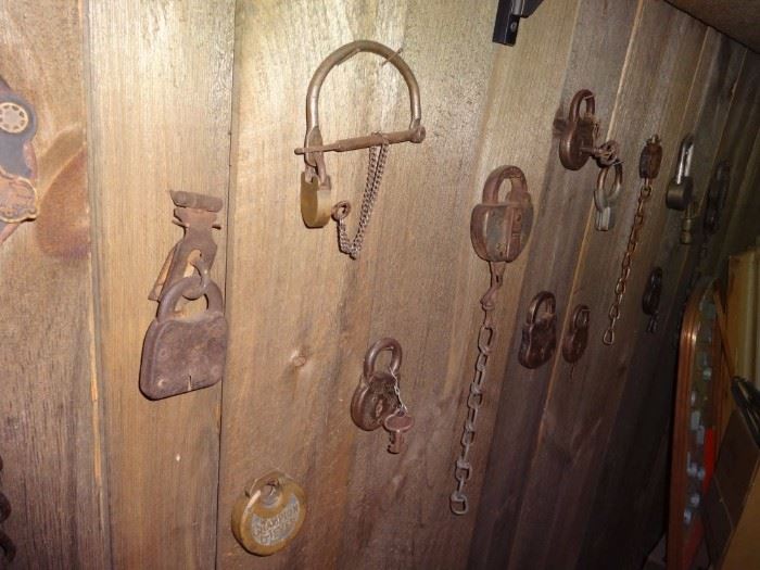 Collection of antique locks