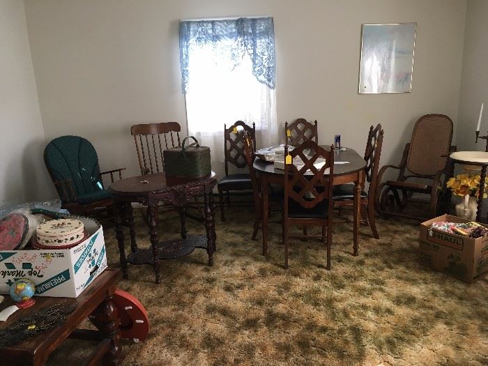 So many beautiful chairs and accent pieces.  These are located upstairs of the house. 