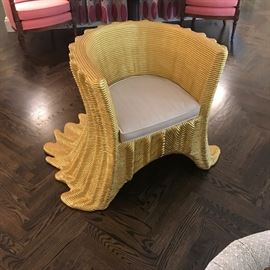 designer gold leaf chair