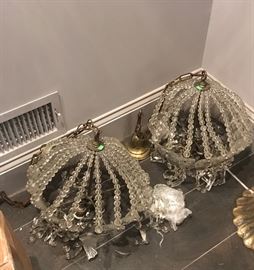 Pair of crystal chandeliers