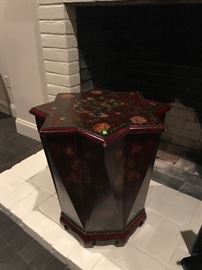 Asian style lacquered storage box/table.