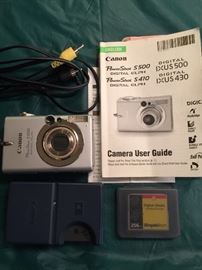 CANON POWERSHOT S500 DIGITAL ELPH, 5 Megapixels, 3X Zoom