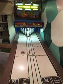 vintage Chicago Coin Bowling machine! Works but needs some maintenance. Great addition to your game room or man cave.