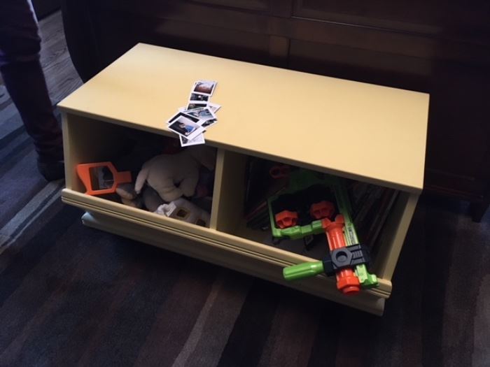 kids end of bed or game room storage units