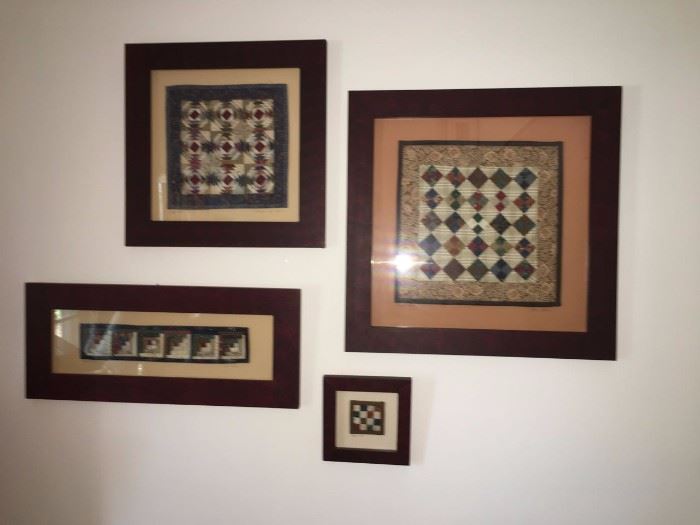 Framed miniature quilts