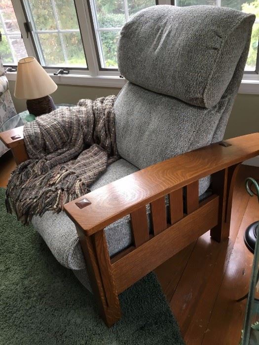 Stickley Mission Oak reclining chair -one of a pair
