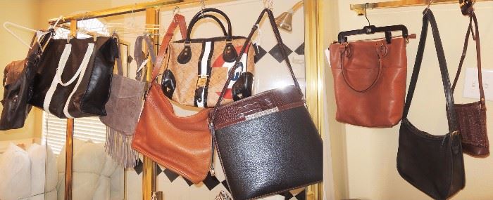 Handbags and accessory cases.  Coach, Brighton, Le Sak and more
