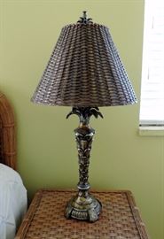 Pair of  Palm Tree Style Lamp