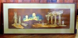 Greek Columns Framed Ceramic Tile