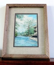 Watercolor with Barn Wood Frame
