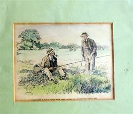 English Fishing Watercolor